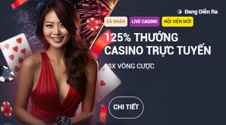 M88 casino thưởng nạp 125% mừng tân thủ